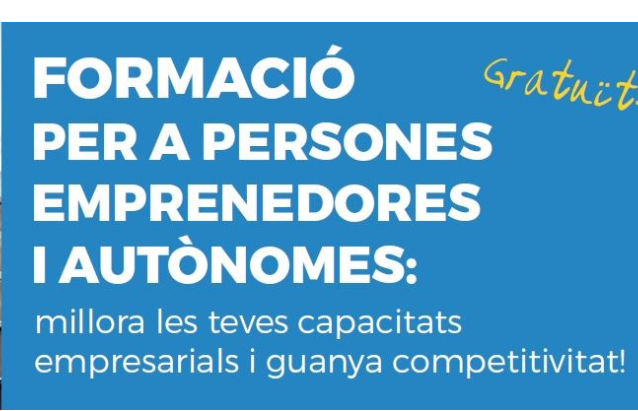 FORMACIÓ PER A PERSONES EMPRENEDORES I AUTÒNOMS